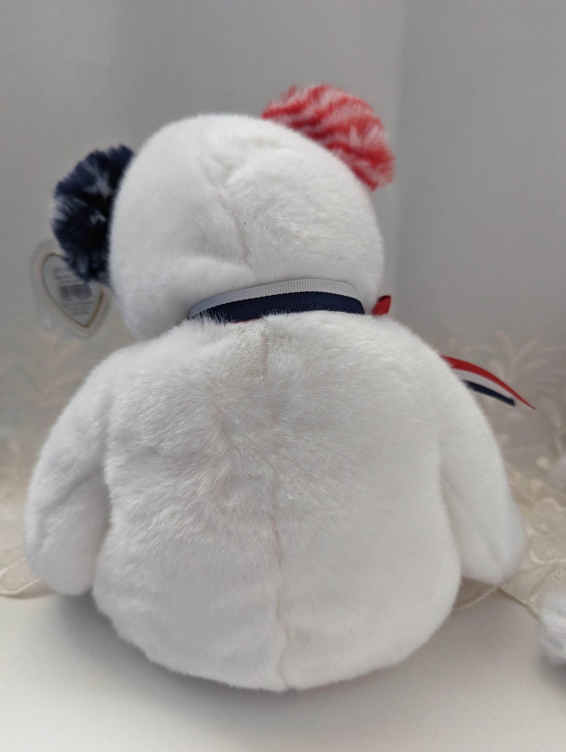 Ty Beanie Buddy - America The White Bear (14in) - Vintage Beanies Canada