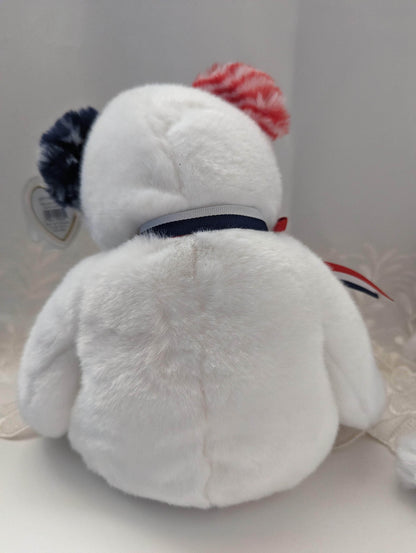 Ty Beanie Buddy - America The White Bear (14in) - Vintage Beanies Canada