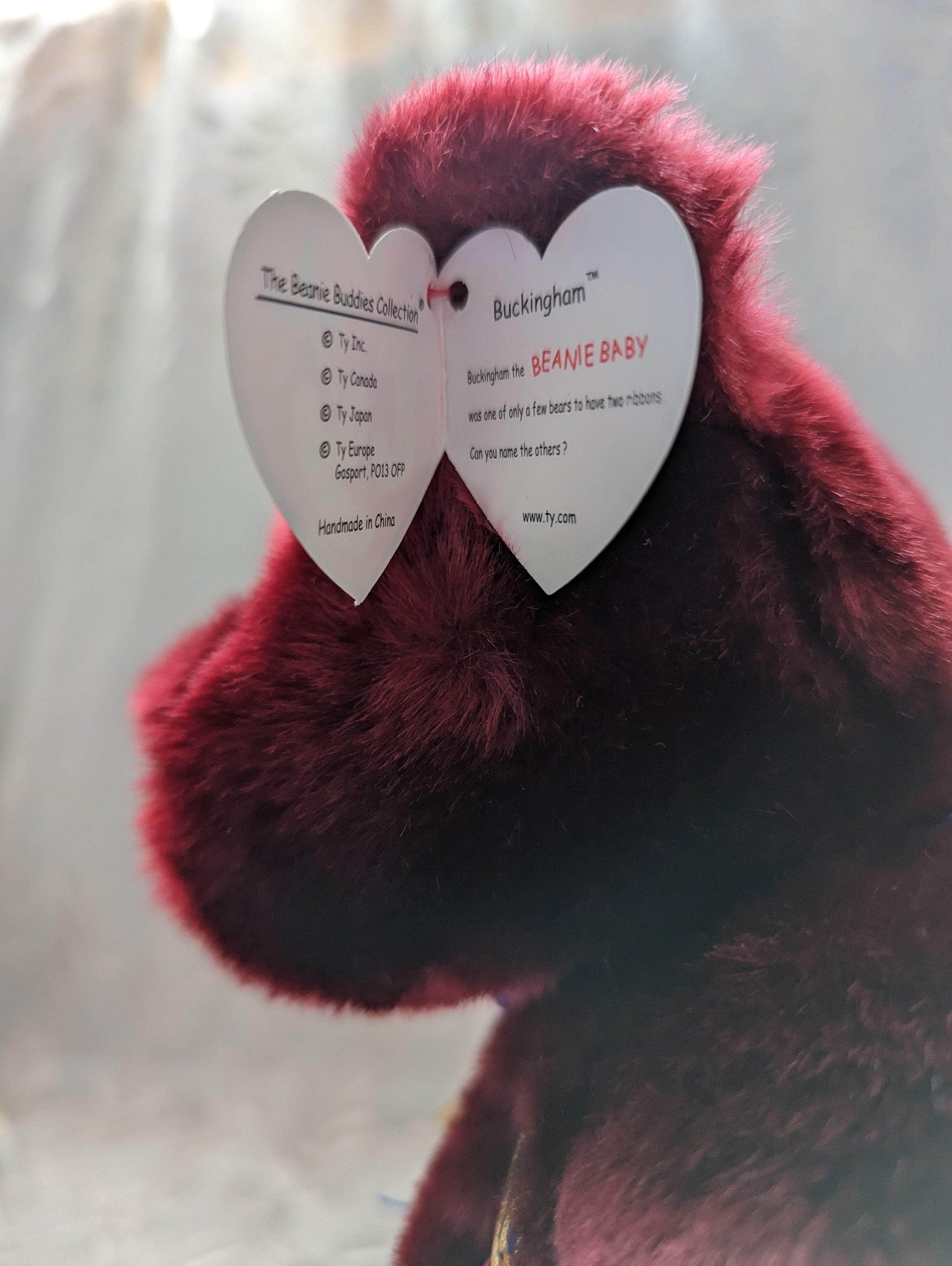 Ty Beanie Buddy - Buckingham The Burgundy Bear (13in) - Vintage Beanies Canada