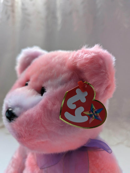 Ty Beanie Buddy - Clubby V The Pink Bear (13in) - Vintage Beanies Canada