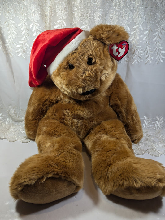 Ty Beanie Buddy - Extra Large 1997 Holiday Teddy (28 in) *Rare* Creased tag - Vintage Beanies Canada