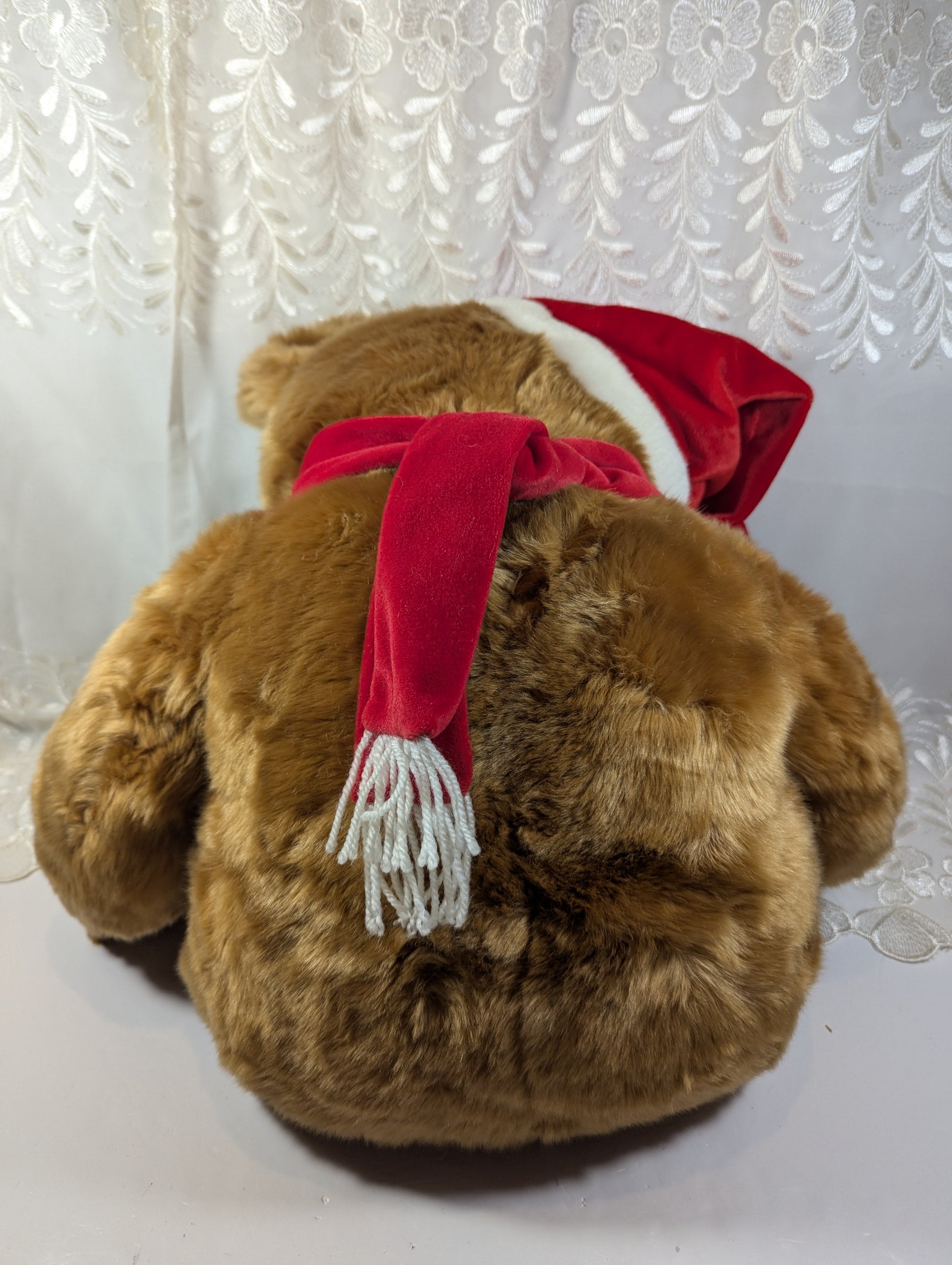 Ty Beanie Buddy - Extra Large 1997 Holiday Teddy (28 in) *Rare* Creased tag - Vintage Beanies Canada