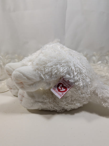 Ty Beanie Buddy - Fancy The White Cat (9.5in) Non-mint Tag - Vintage Beanies Canada