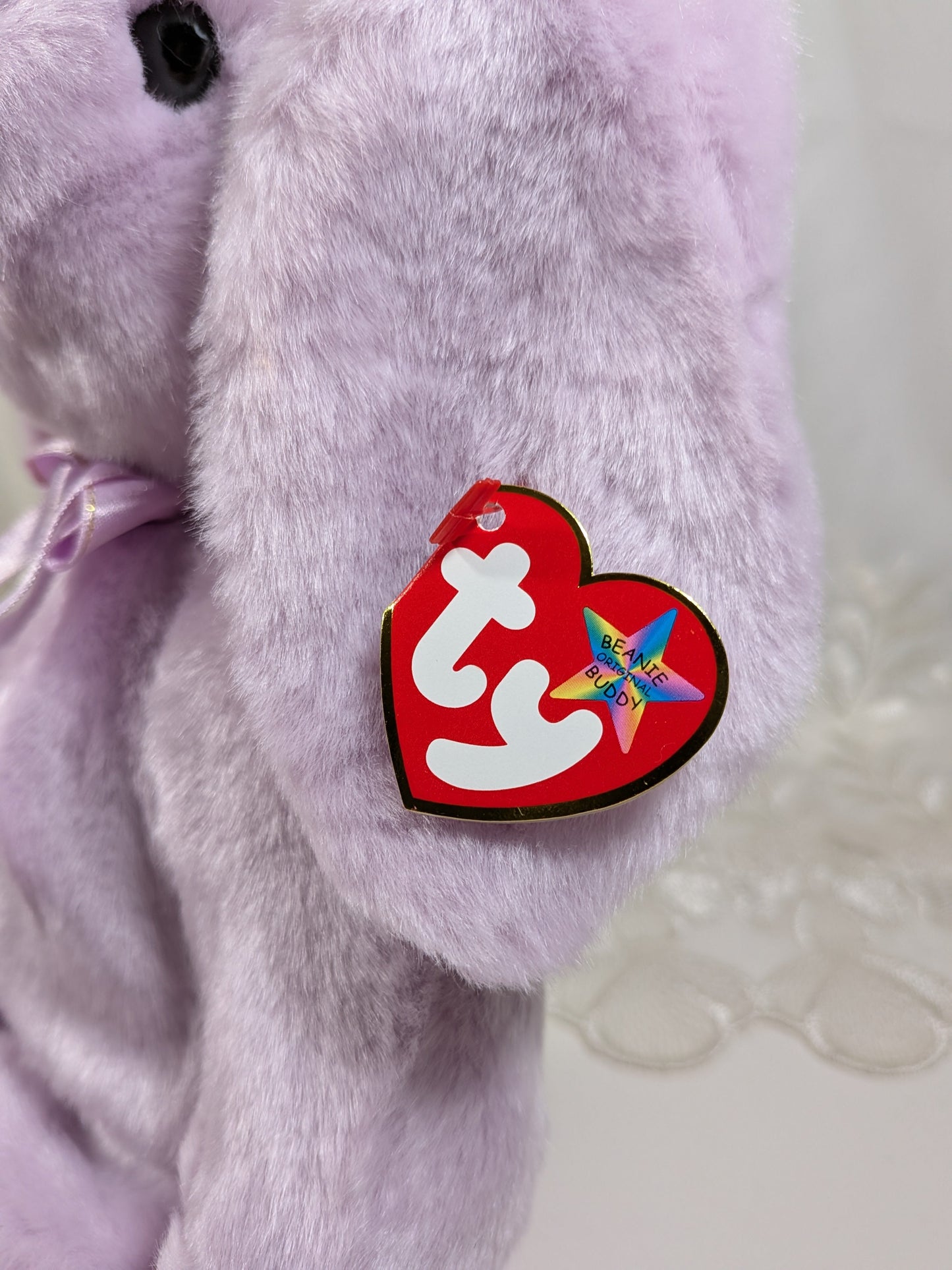 Ty Beanie Buddy - Floppity The Purple Bunny (13in) - Vintage Beanies Canada