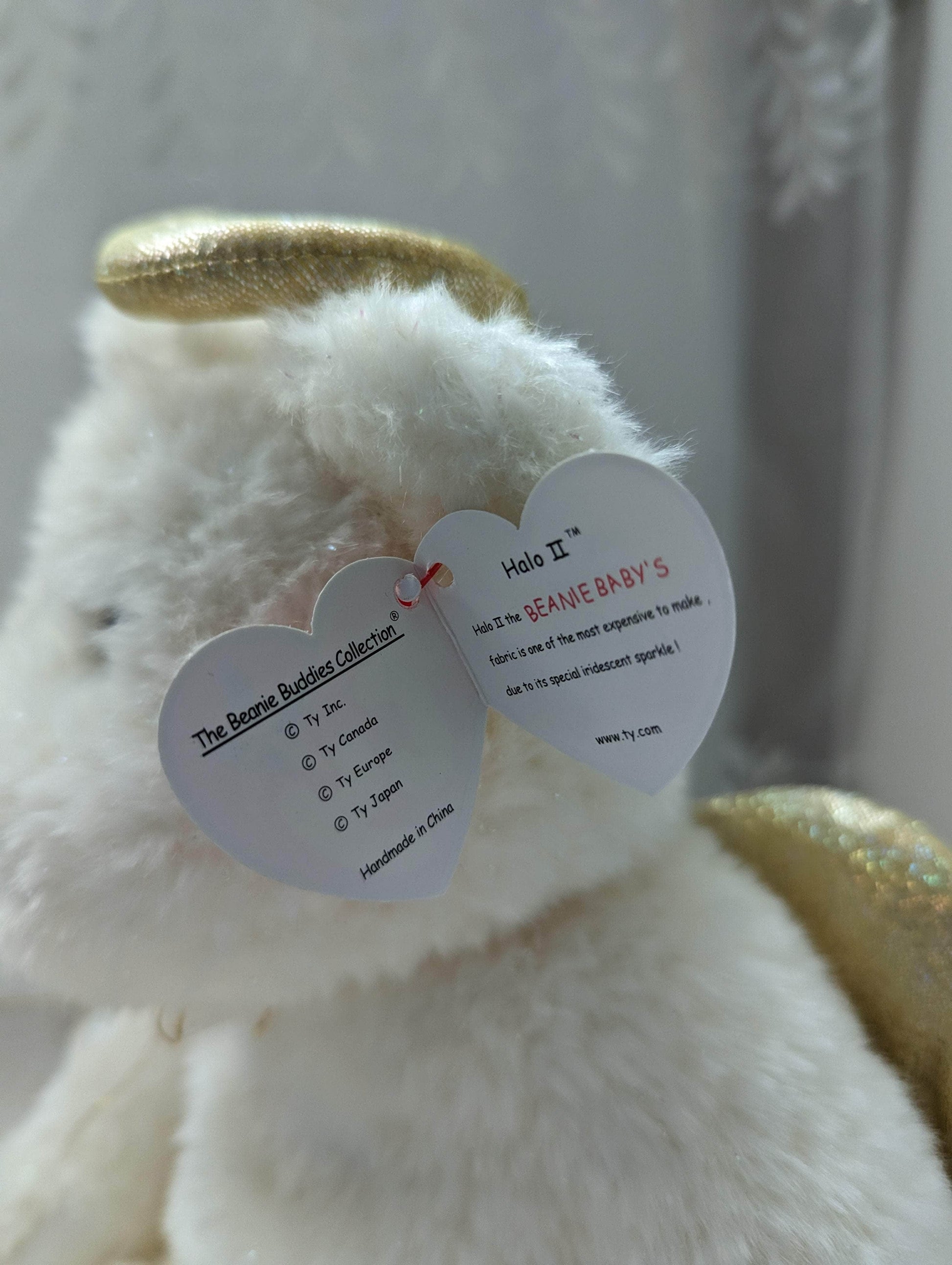 Ty Beanie Buddy - Halo II The Angel Bear (13in) - Vintage Beanies Canada