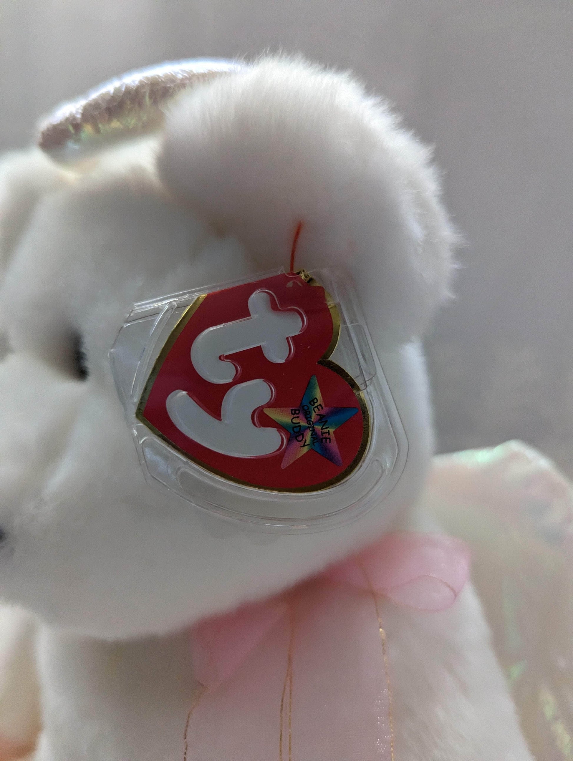 Ty Beanie Buddy - Halo The Angel Bear (13in) - Vintage Beanies Canada