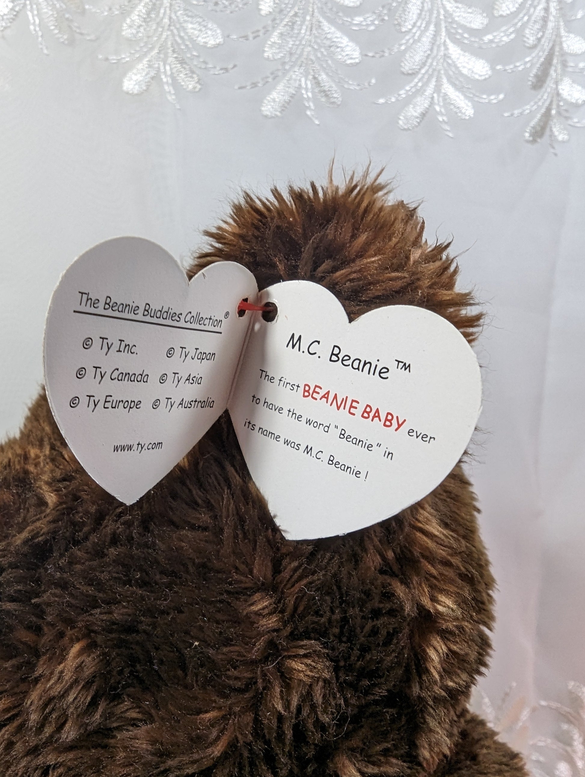 Ty Beanie Buddy - M.C. Beanie the Brown Mastercard Bear (14in) Near Mint Tag - Vintage Beanies Canada