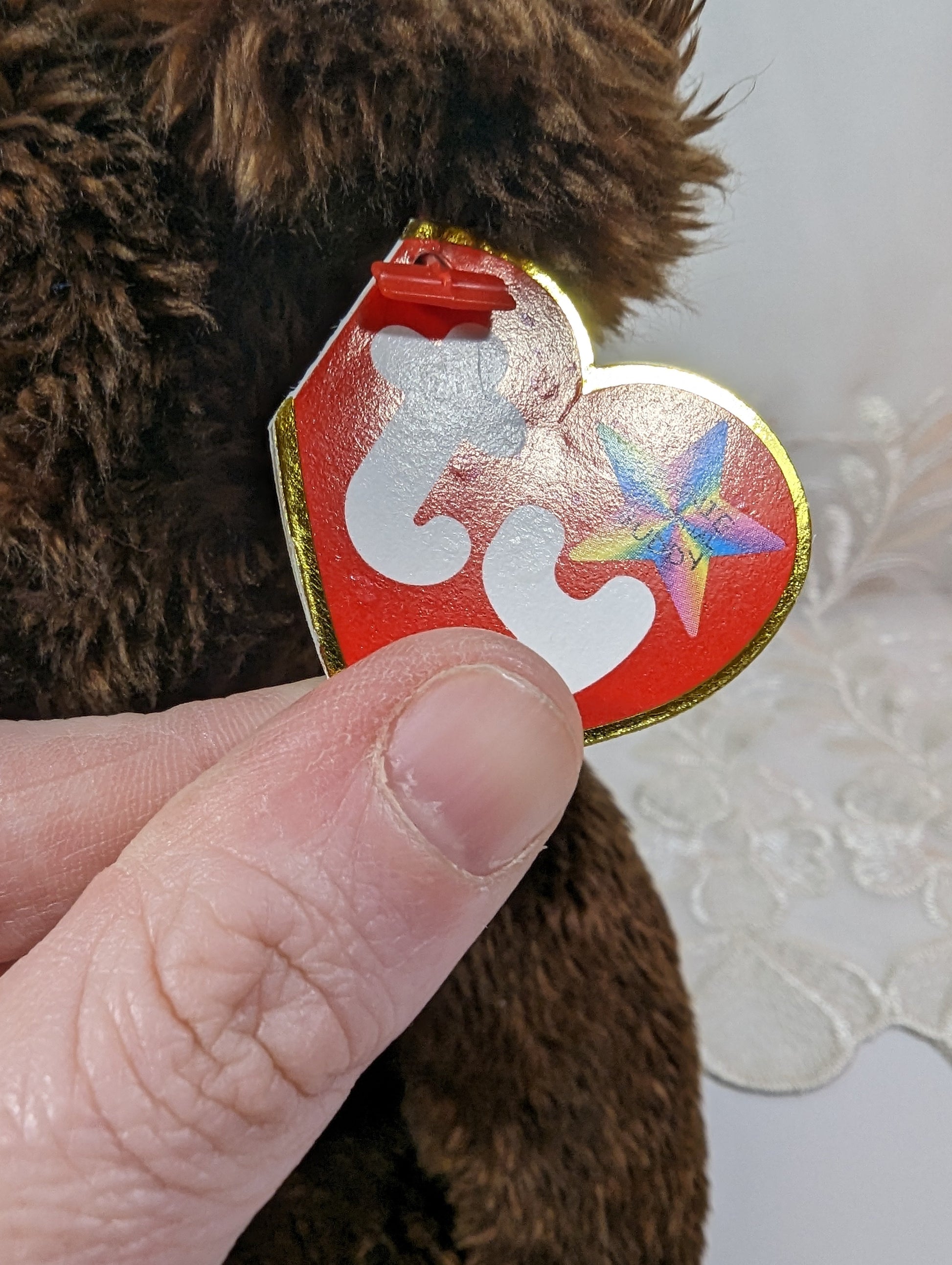 Ty Beanie Buddy - M.C. Beanie the Brown Mastercard Bear (14in) Near Mint Tag - Vintage Beanies Canada