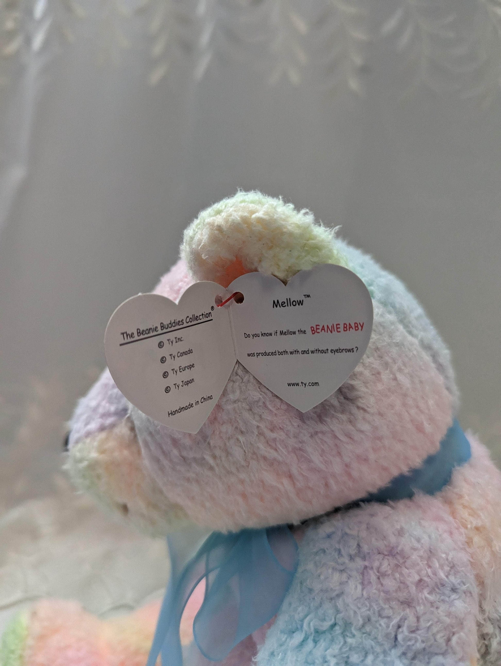 Ty Beanie Buddy - Mellow The Multicolored Bear (10in) - Vintage Beanies Canada