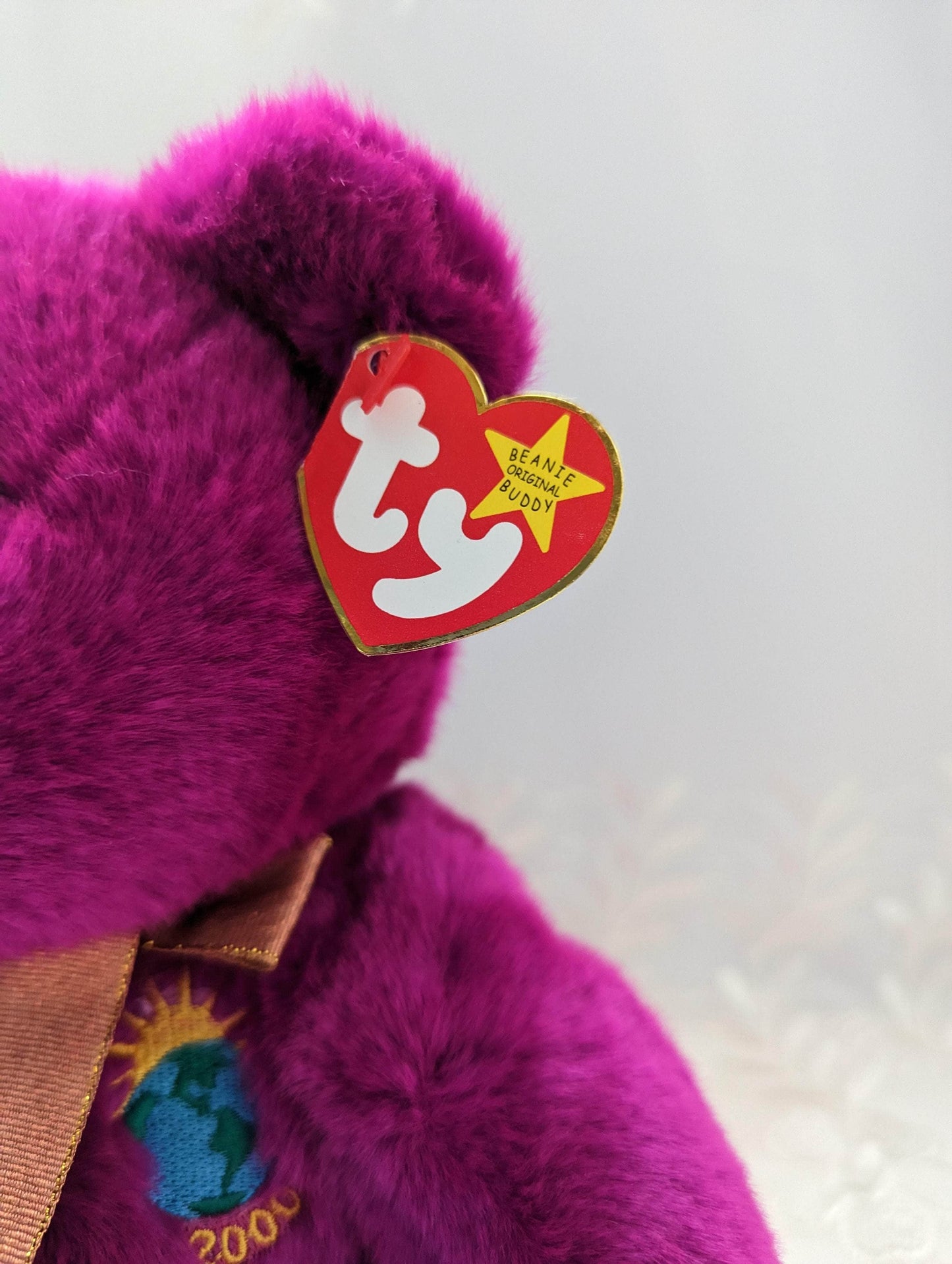 Ty Beanie Buddy - Millennium The Bear (13in) - Vintage Beanies Canada