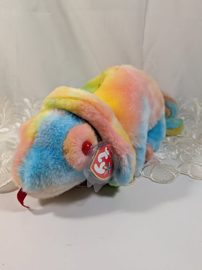 TY Beanie Buddy - Rainbow the Tie - Dye Chameleon (12.5 in) Non - Mint Tag - Vintage Beanies Canada