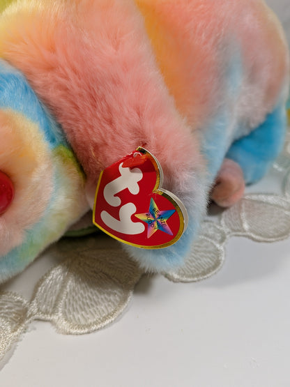 TY Beanie Buddy - Rainbow the Tie - Dye Chameleon (12.5 in) Non - Mint Tag - Vintage Beanies Canada