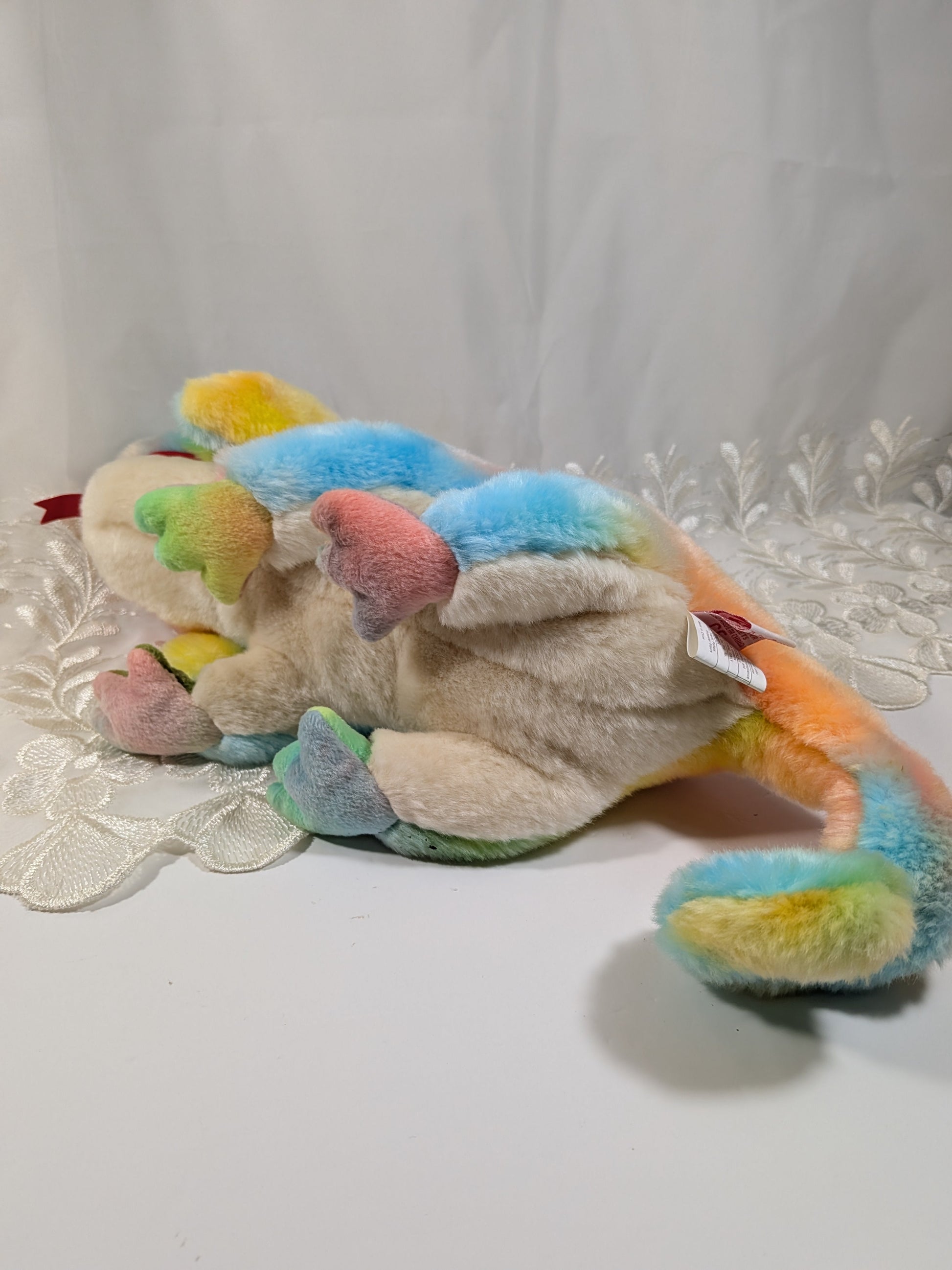 TY Beanie Buddy - Rainbow the Tie - Dye Chameleon (12.5 in) Non - Mint Tag - Vintage Beanies Canada