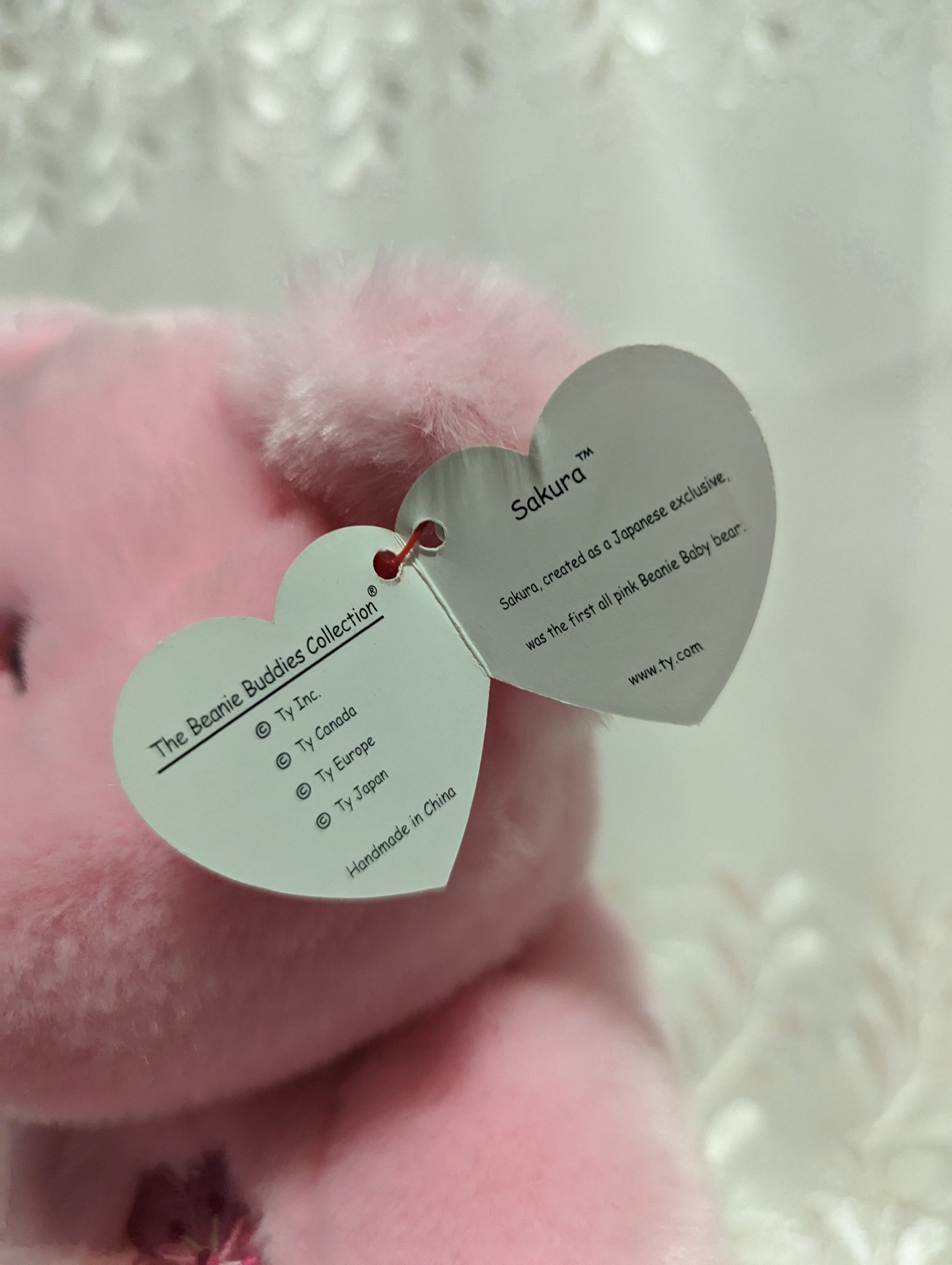 Ty Beanie Buddy - Sakura The Pink Bear (14in) Japanese Exclusive - Vintage Beanies Canada