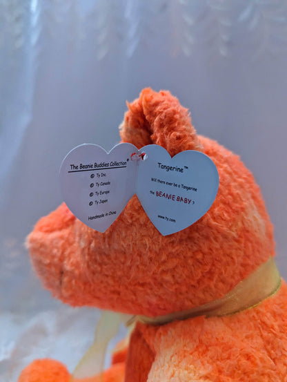 Ty Beanie Buddy - Tangerine The Bear (Terry Cloth Version) 10in - Vintage Beanies Canada
