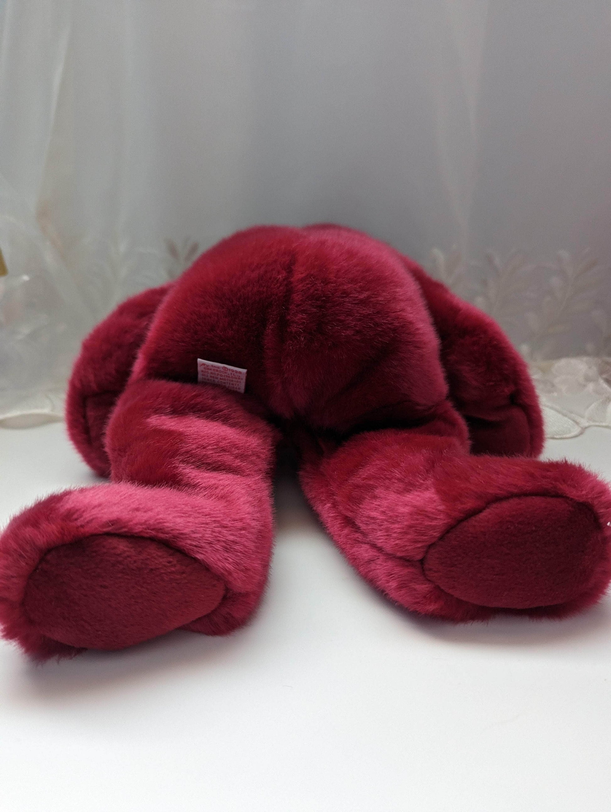 Ty Beanie Buddy - Teddy The Cranberry Bear (12in) - Vintage Beanies Canada