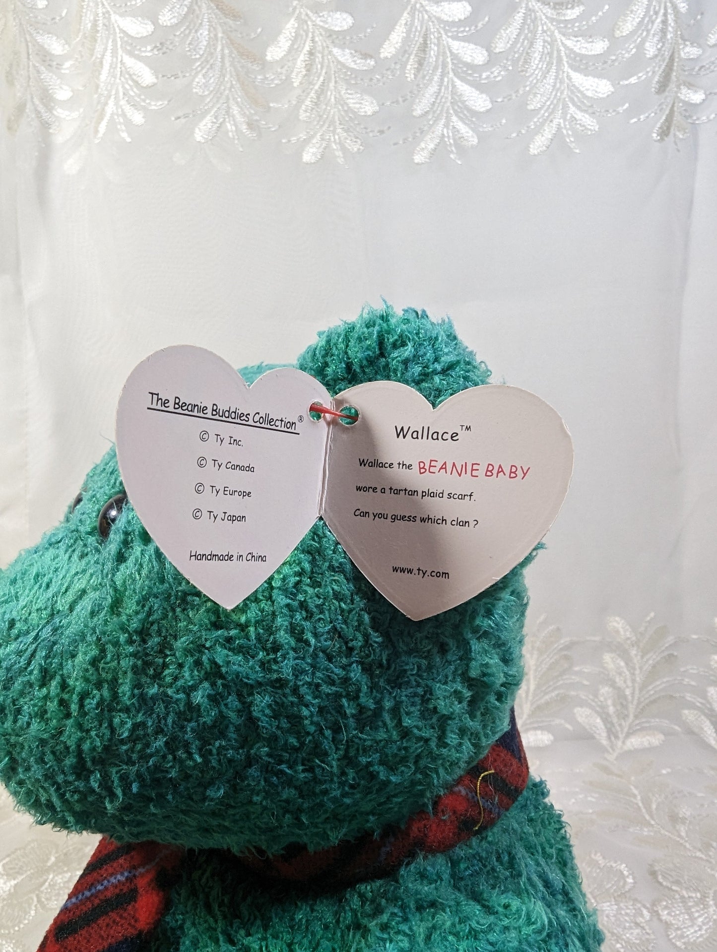 Ty Beanie Buddy - Wallace The Bear (12in) Faded Tag - Vintage Beanies Canada