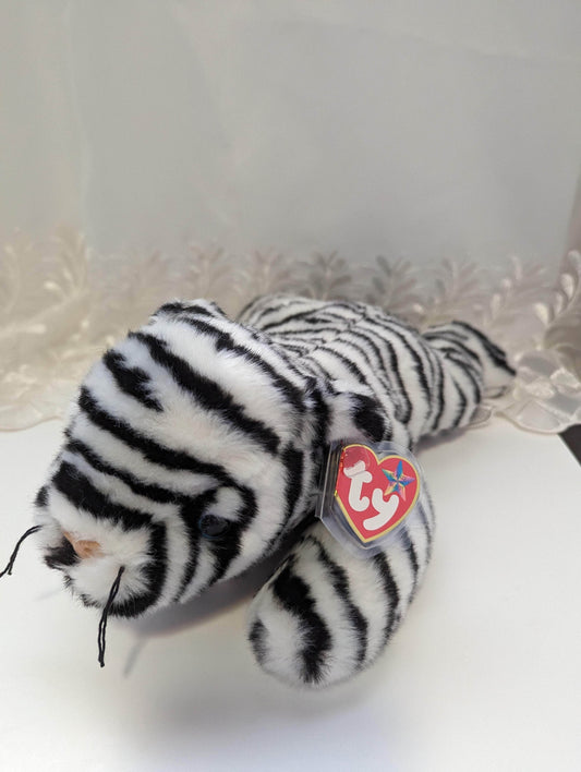 Ty Beanie Buddy - White Tiger The Tiger (11in) - Vintage Beanies Canada