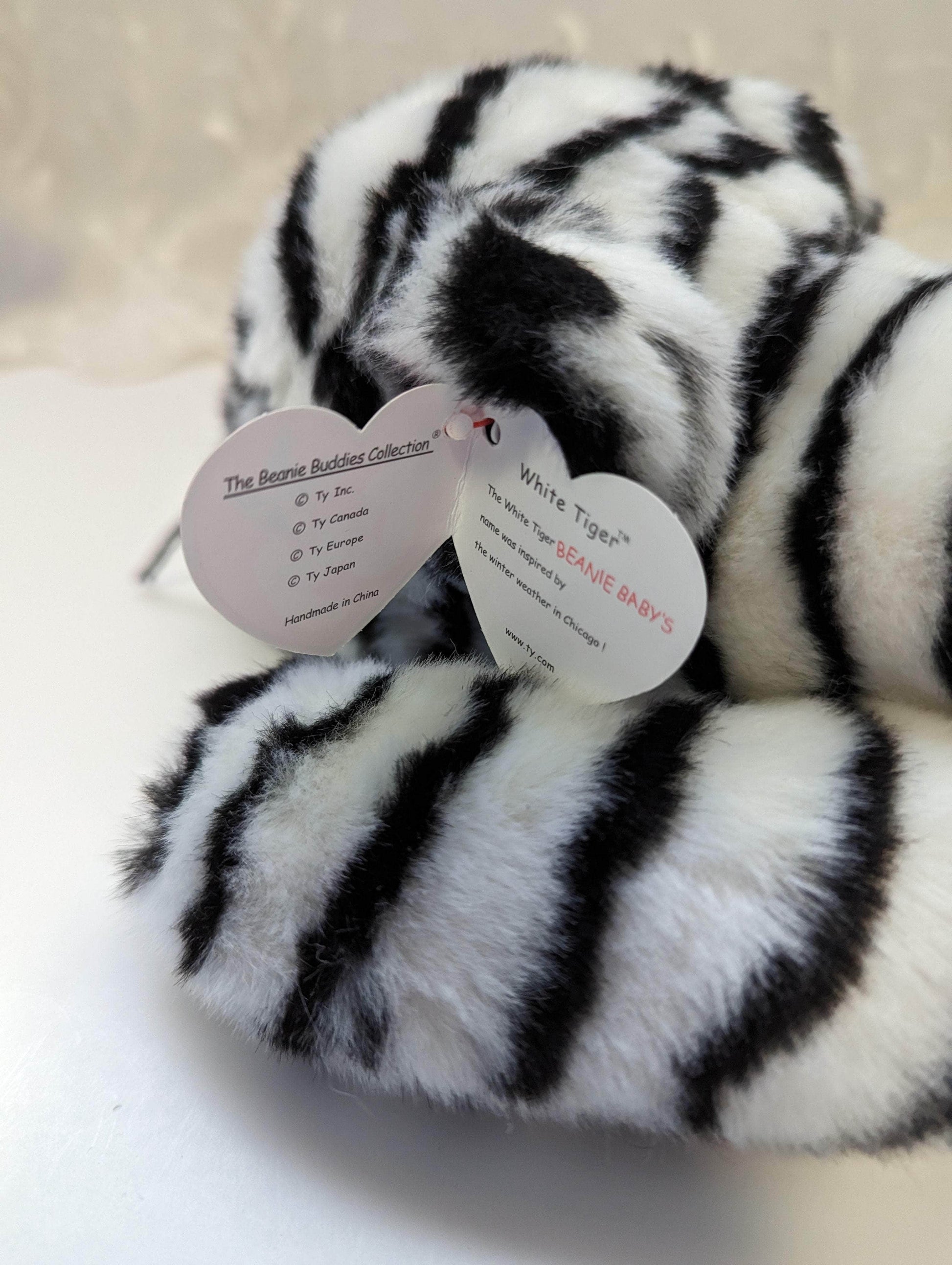 Ty Beanie Buddy - White Tiger The Tiger (11in) - Vintage Beanies Canada