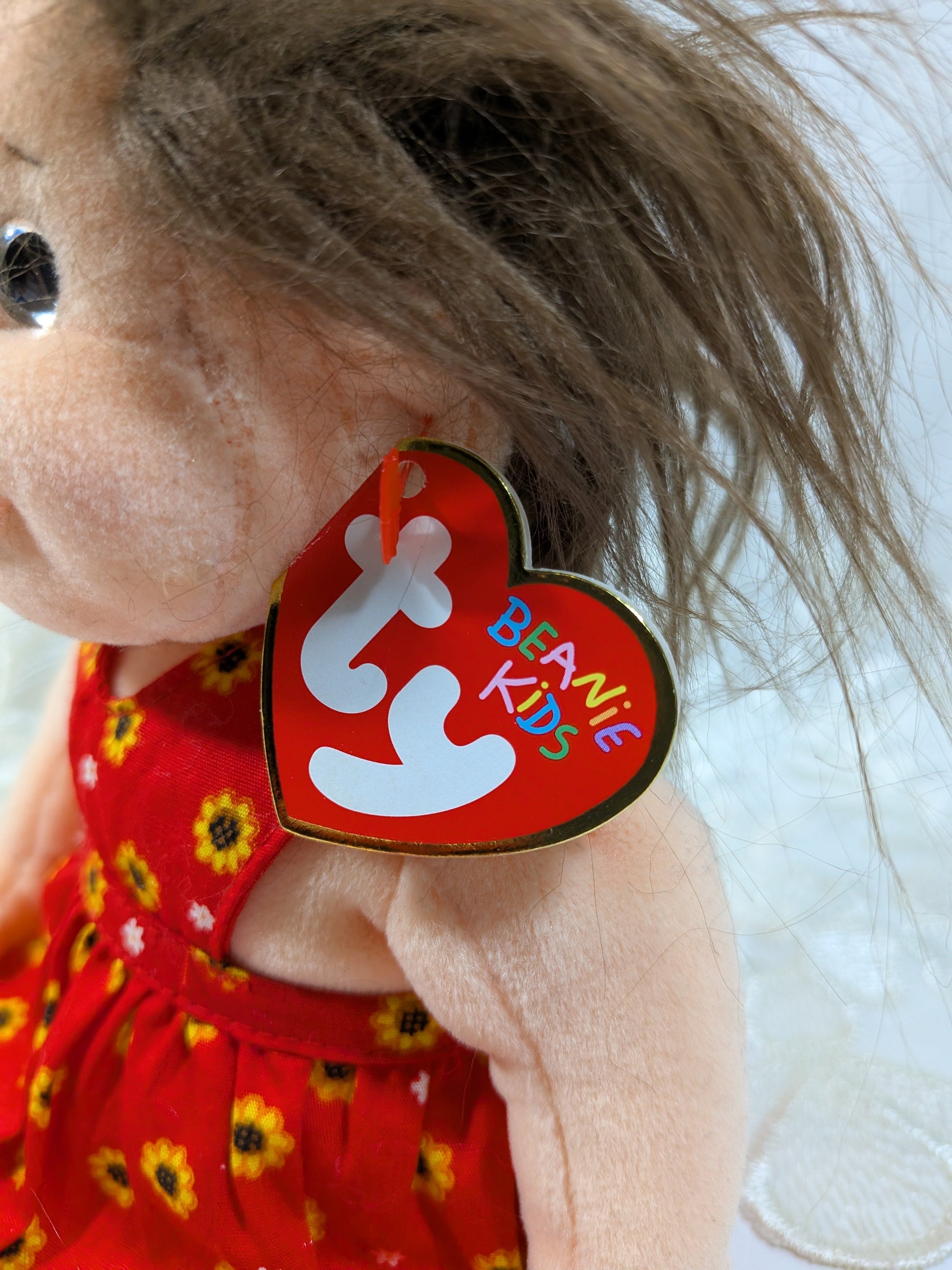 Ty Beanie Kids - Cookie The Doll In Red Dress (10in) - Vintage Beanies Canada