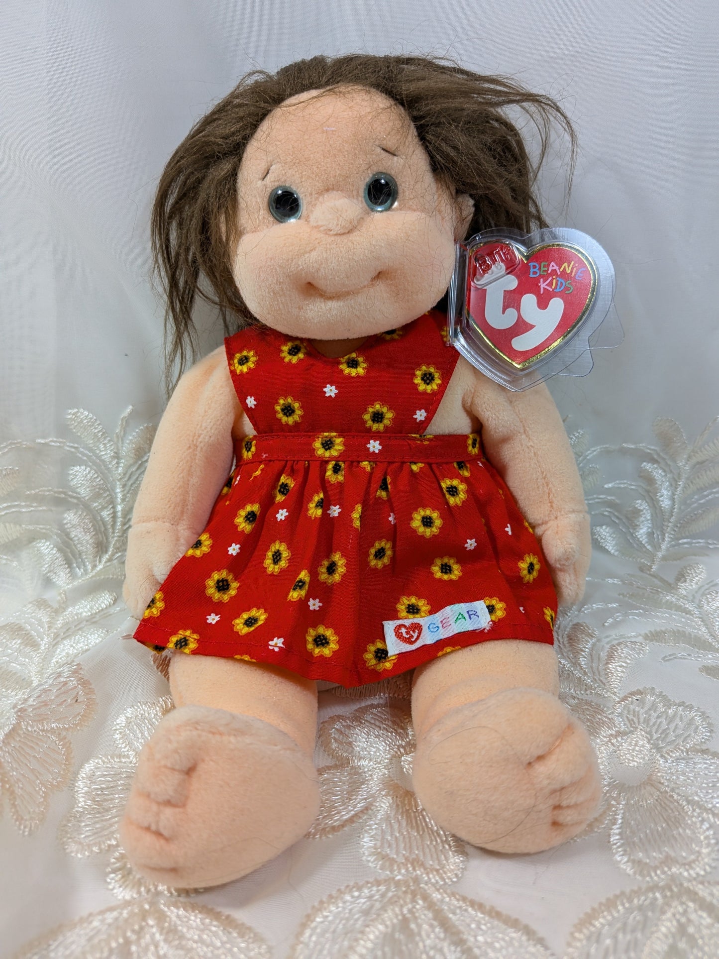 Ty Beanie Kids - Cookie The Doll In Red Dress (10in) - Vintage Beanies Canada