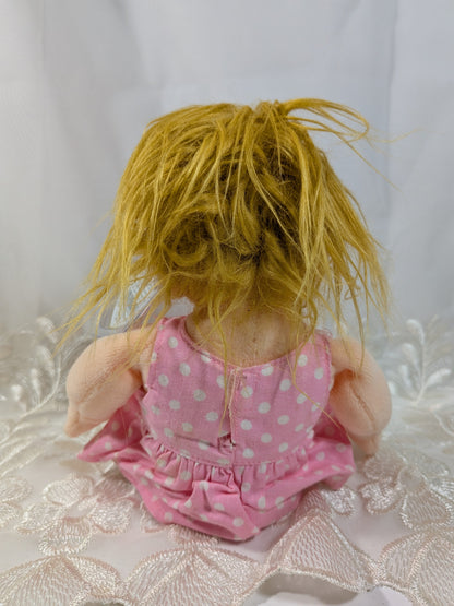 Ty Beanie Kids - Precious The Girl Doll Wearing Pink Dress Ty Gear (10in) - Vintage Beanies Canada