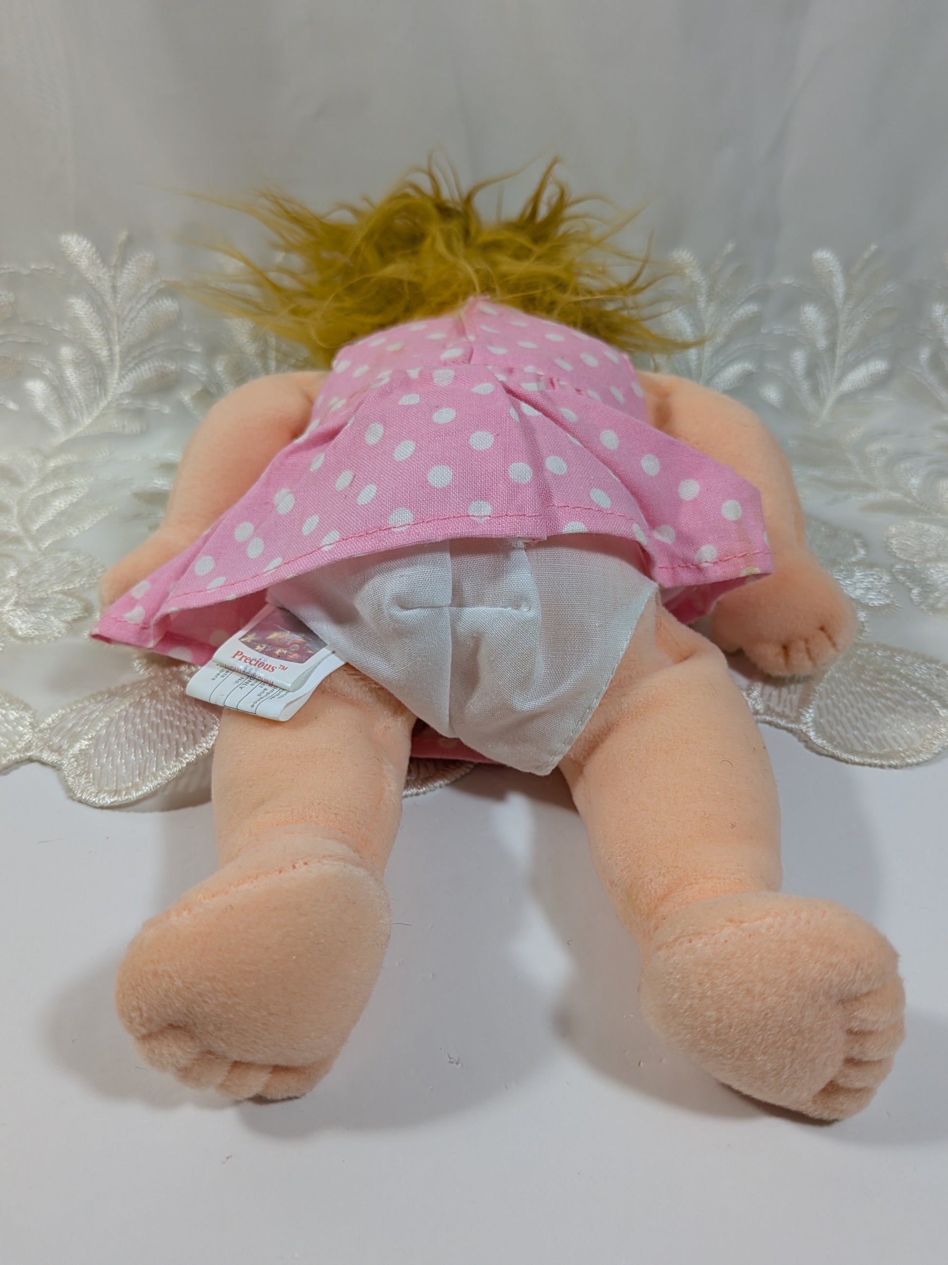 Ty Beanie Kids - Precious The Girl Doll Wearing Pink Dress Ty Gear (10in) - Vintage Beanies Canada