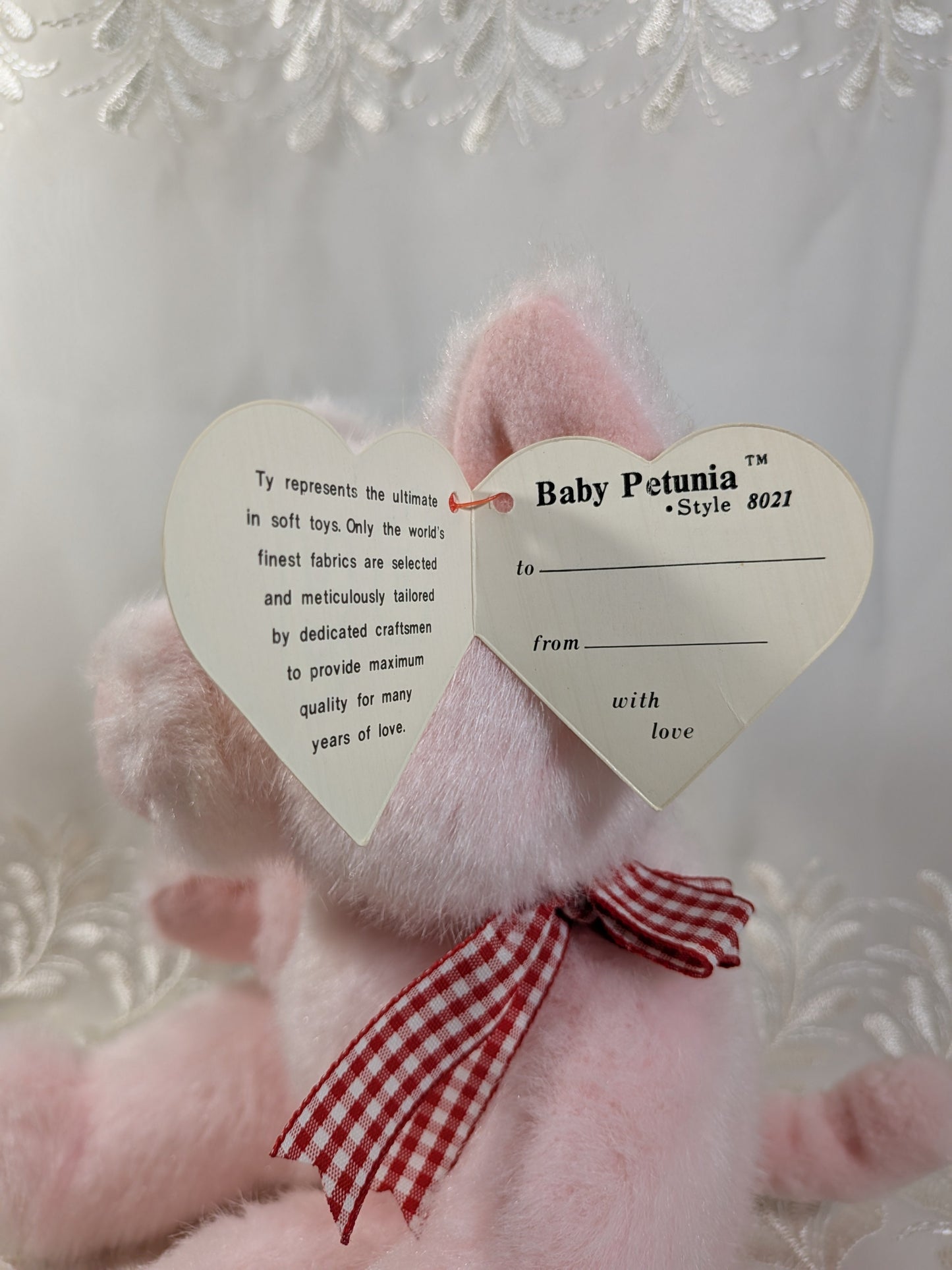Ty Classic Collection - Baby Petunia The Pig (12in) Non - mint Tag - Vintage Beanies Canada