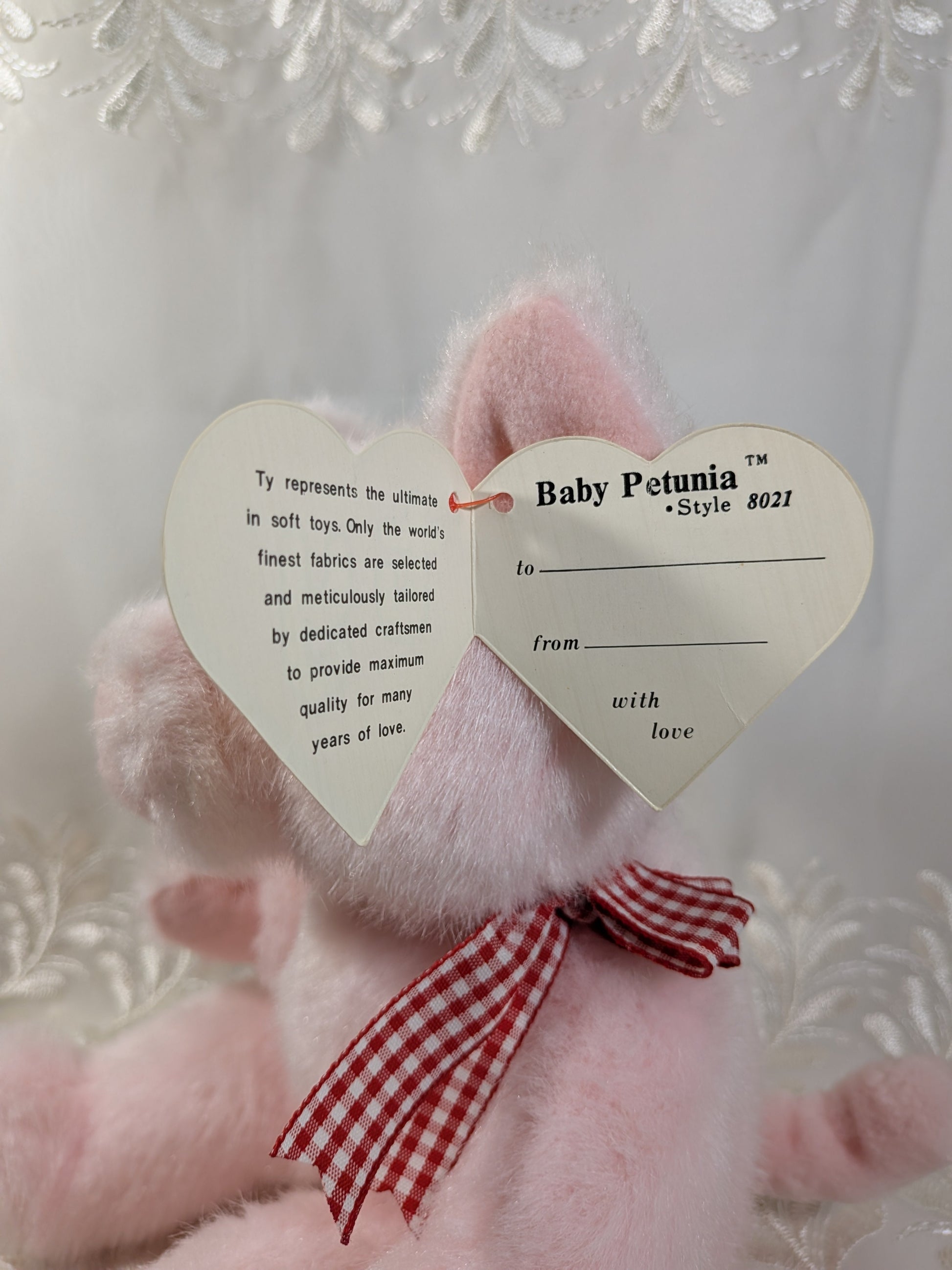 Ty Classic Collection - Baby Petunia The Pig (12in) Non - mint Tag - Vintage Beanies Canada