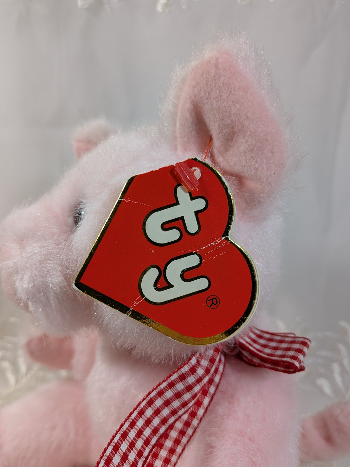 Ty Classic Collection - Baby Petunia The Pig (12in) Non - mint Tag - Vintage Beanies Canada