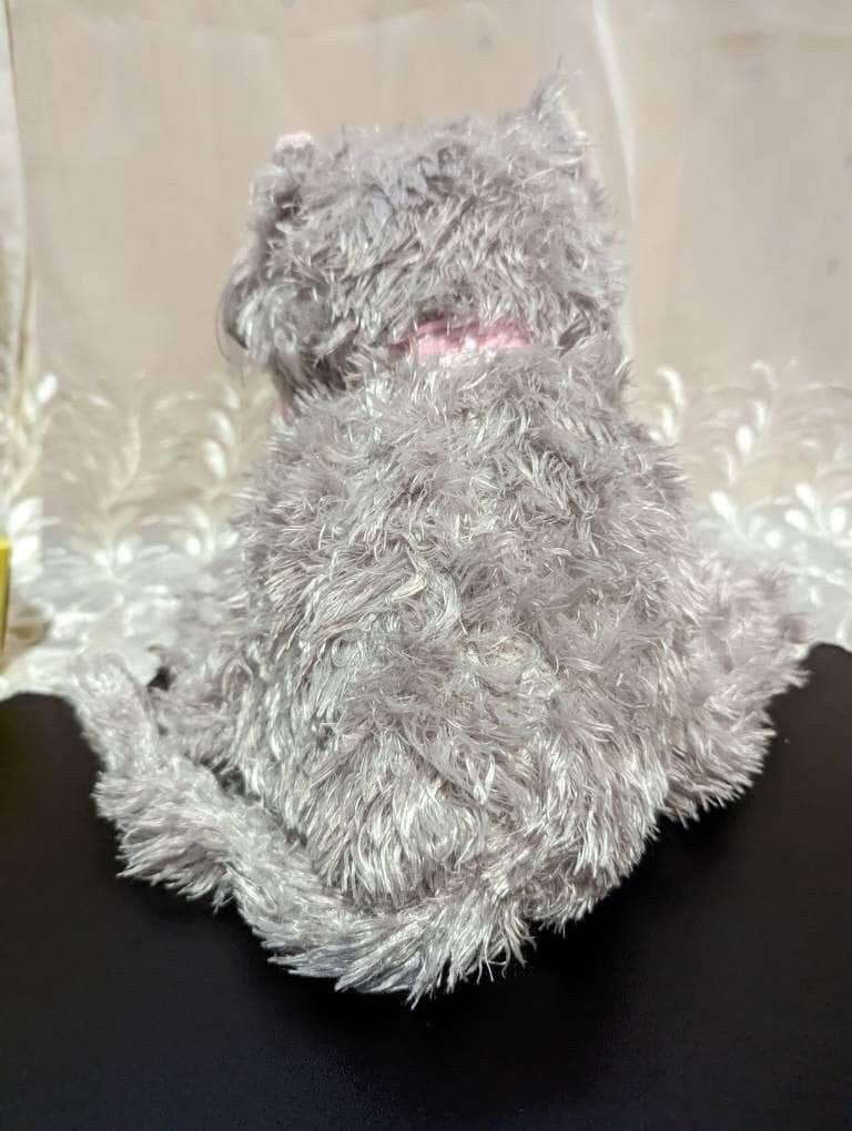 Ty Classic Collection - Caboodle The Gray Cat With Pink Bow *Rare* (11in) - Vintage Beanies Canada