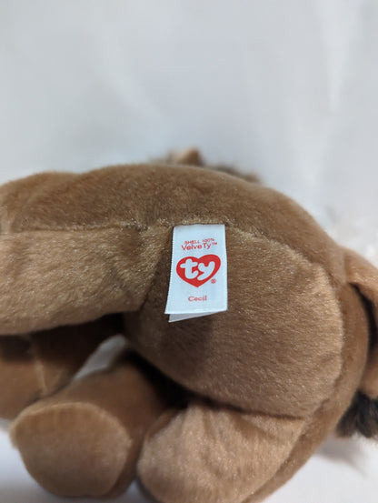 Ty Classic Collection - Cecil The Lion (10 in) No Hang Tag - Vintage Beanies Canada