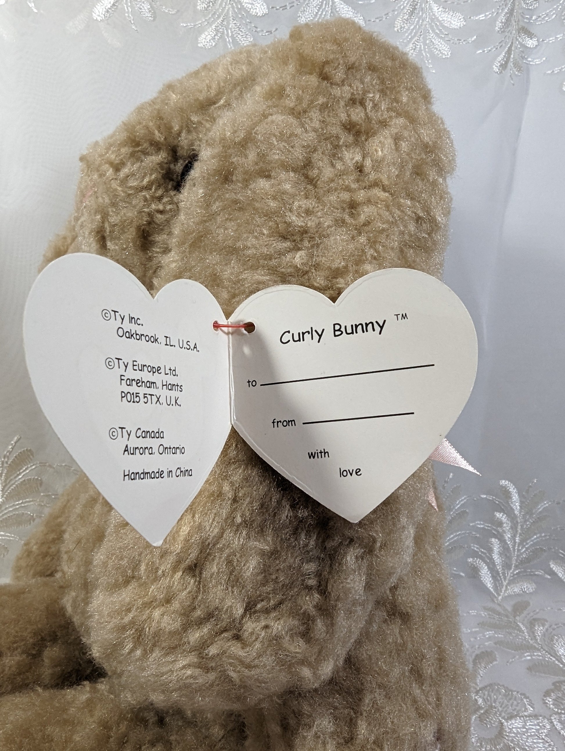 Ty Classic Collection - Curly Bunny The Bunny Rabbit (16 in) Creased Tag - Vintage Beanies Canada