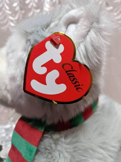 Ty Classic Collection - Dancer The Fluffy Dog With Scarf (15in) Near Mint - Vintage Beanies Canada