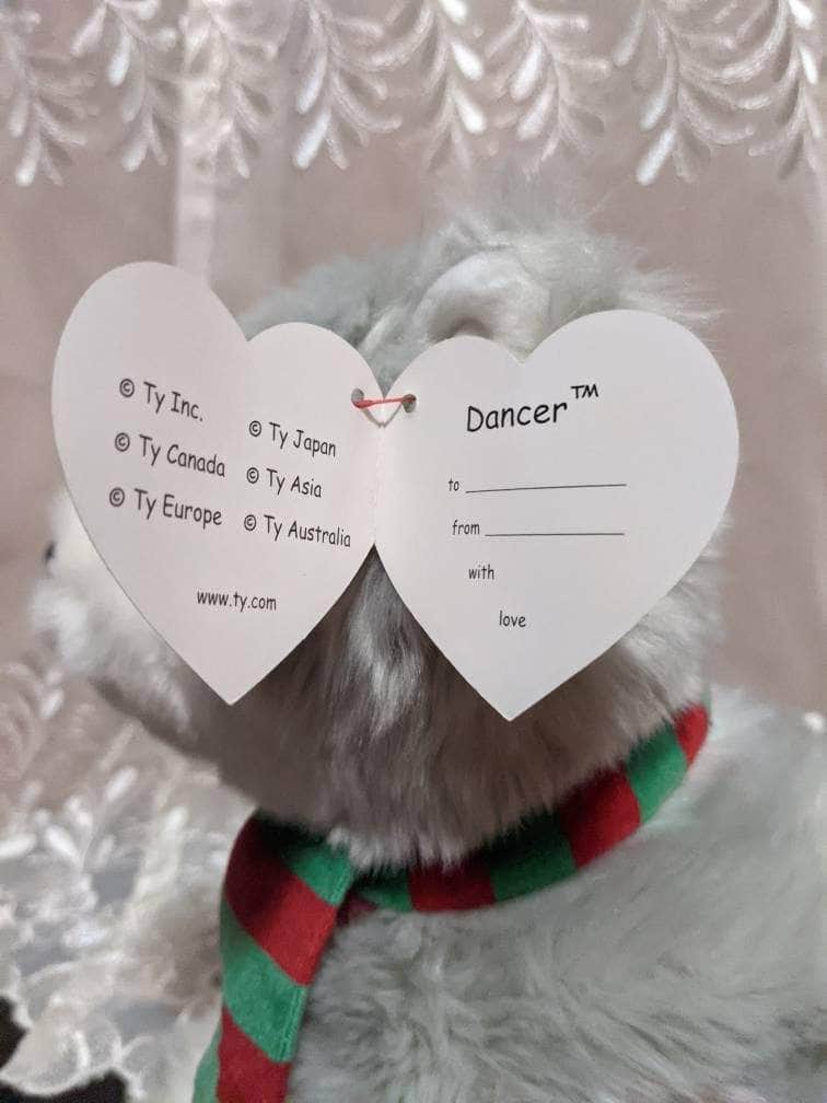 Ty Classic Collection - Dancer The Fluffy Dog With Scarf (15in) Near Mint - Vintage Beanies Canada