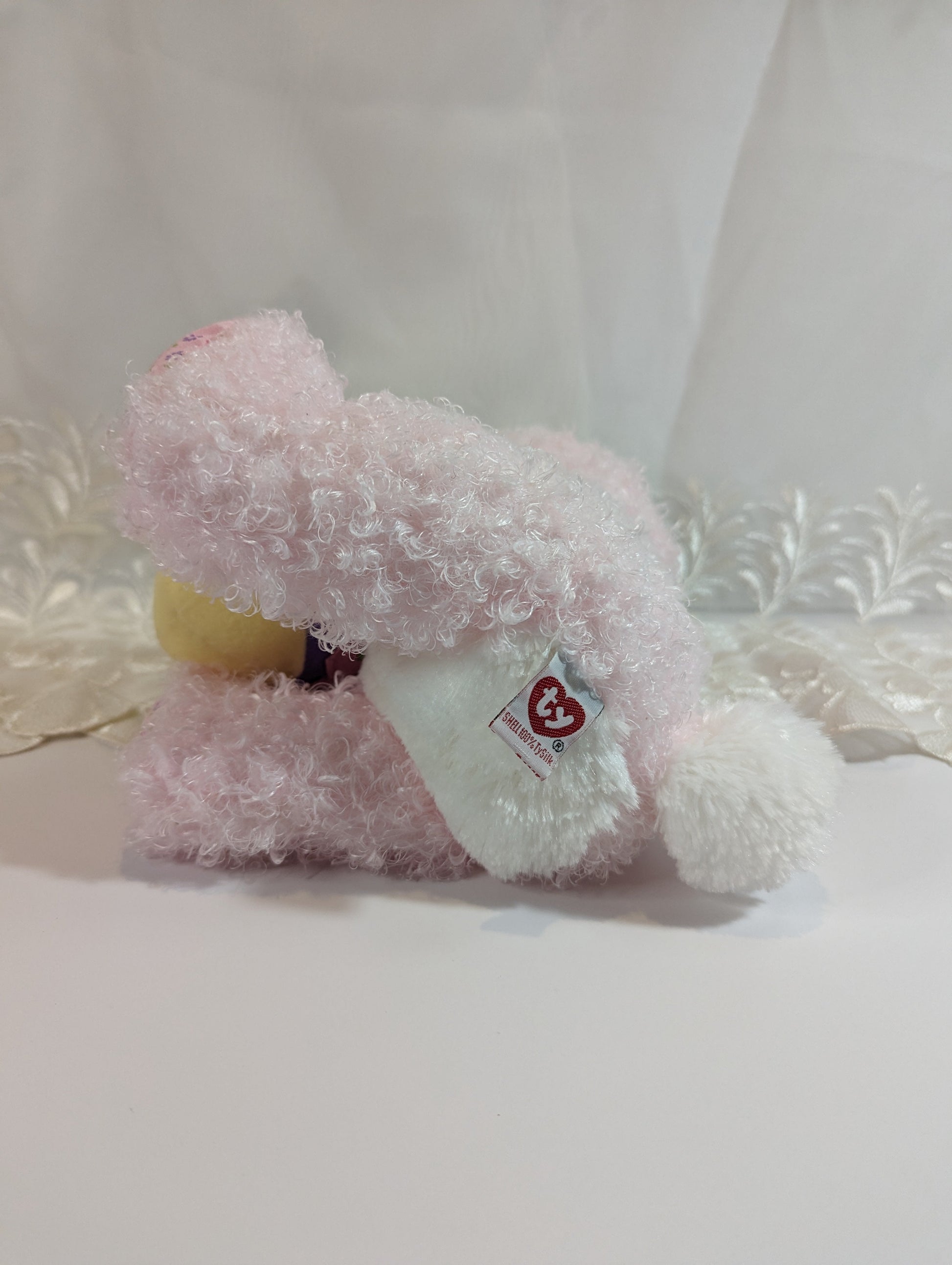 Ty Classic Collection - Eggsworth The Pink Easter Bunny (9in) - Vintage Beanies Canada