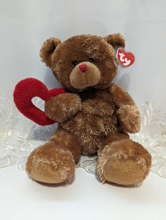 Ty Classic Collection - Everheart The Bear Holding A Heart (13in) - Vintage Beanies Canada
