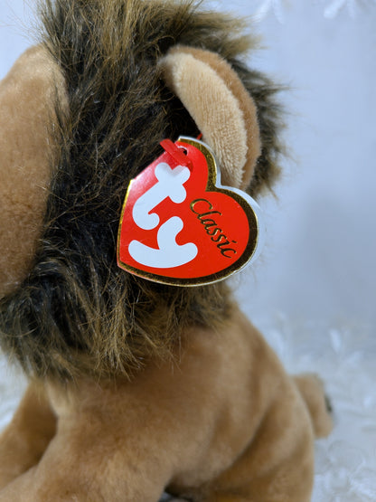 Ty Classic Collection - Louie the Lion (10in) Darker Mane, Scuffed eyes - Vintage Beanies Canada
