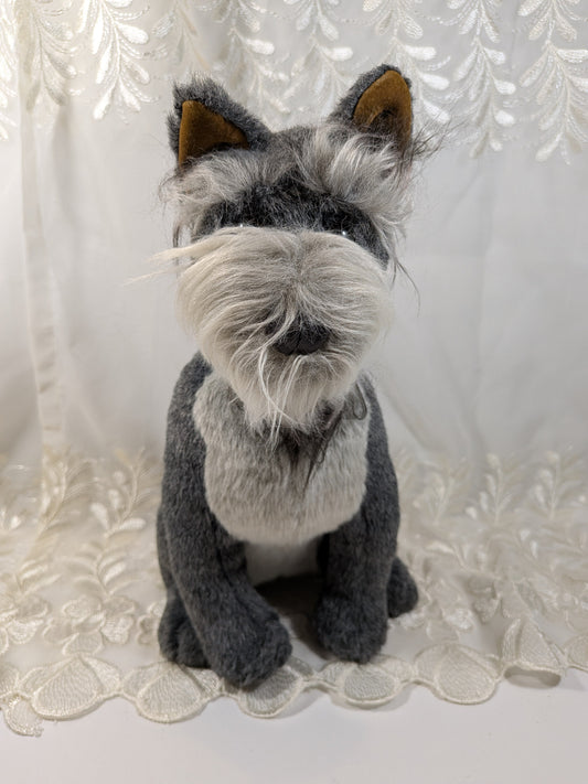 Ty Classic Collection - Max the Grey Schnauzer Dog (12in) No tag - Vintage Beanies Canada