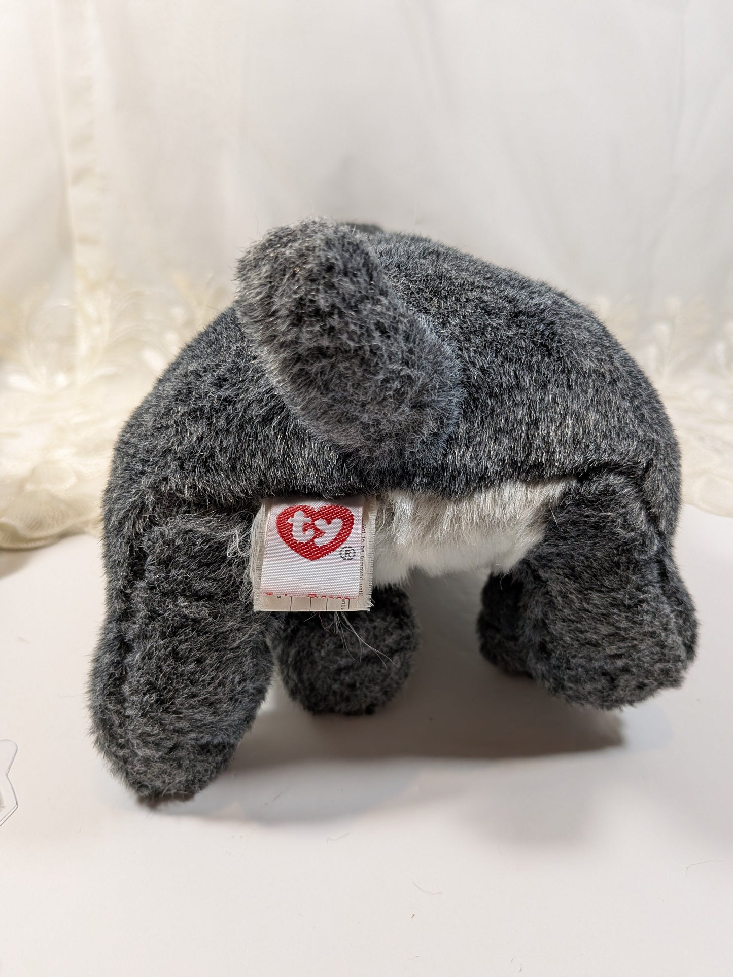 Ty Classic Collection - Max the Grey Schnauzer Dog (12in) No tag - Vintage Beanies Canada