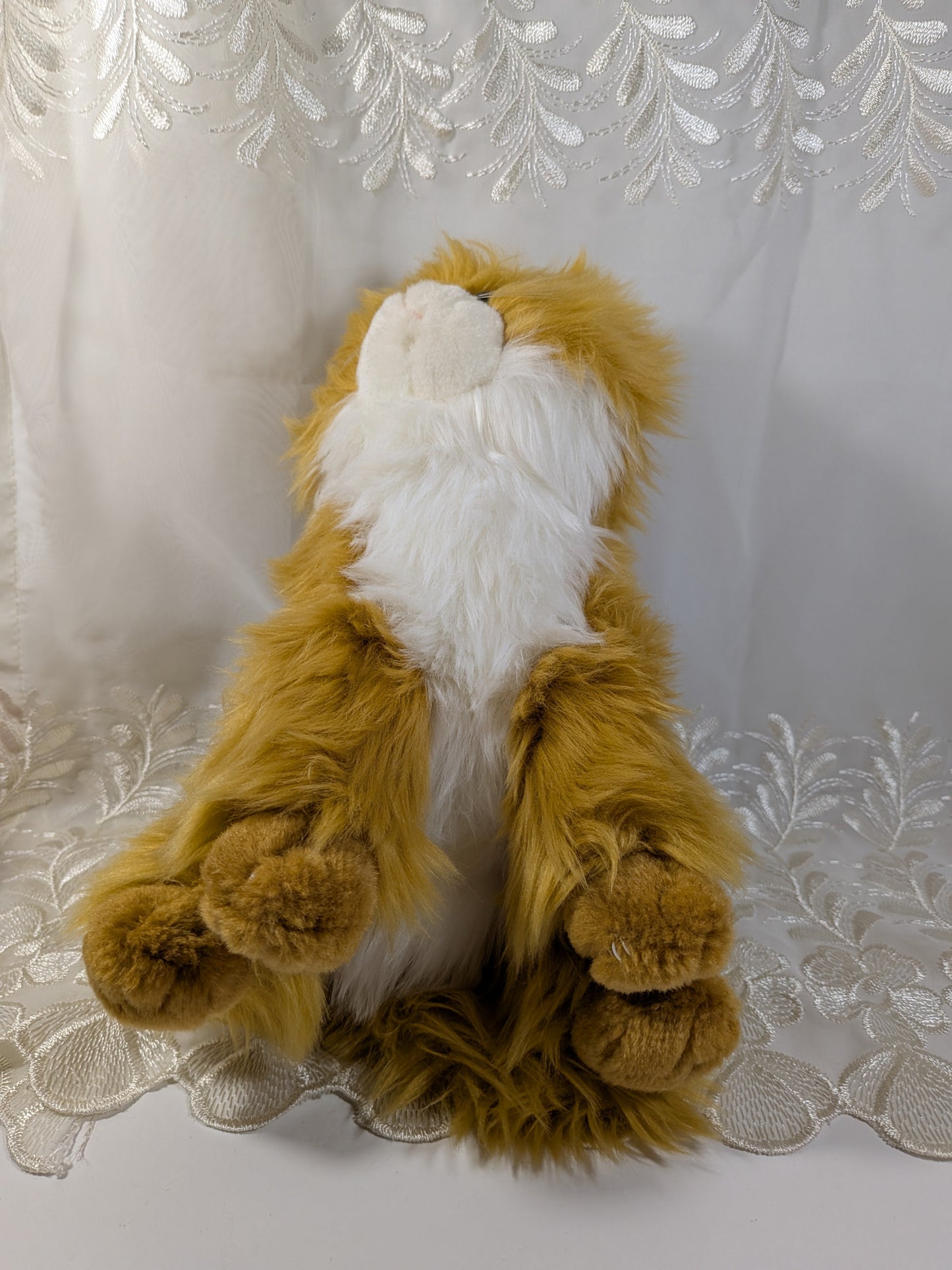 Ty Classic Collection - Monaco the Orange Fluffy Cat (10in) No Tag - Vintage Beanies Canada