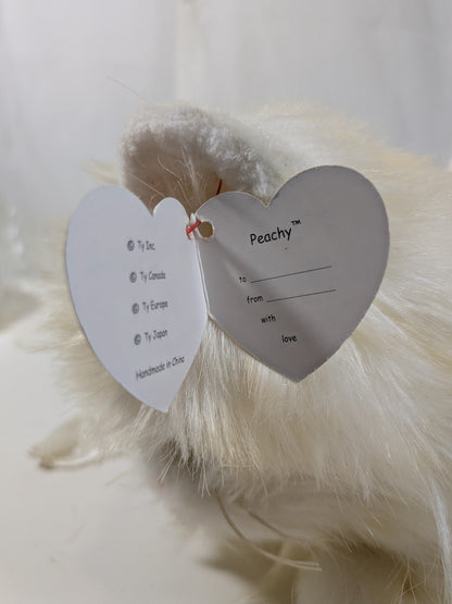 Ty Classic Collection - Peachy the Fluffy Cat (14 in) *Rare* Non - mint Hang Tag - Vintage Beanies Canada