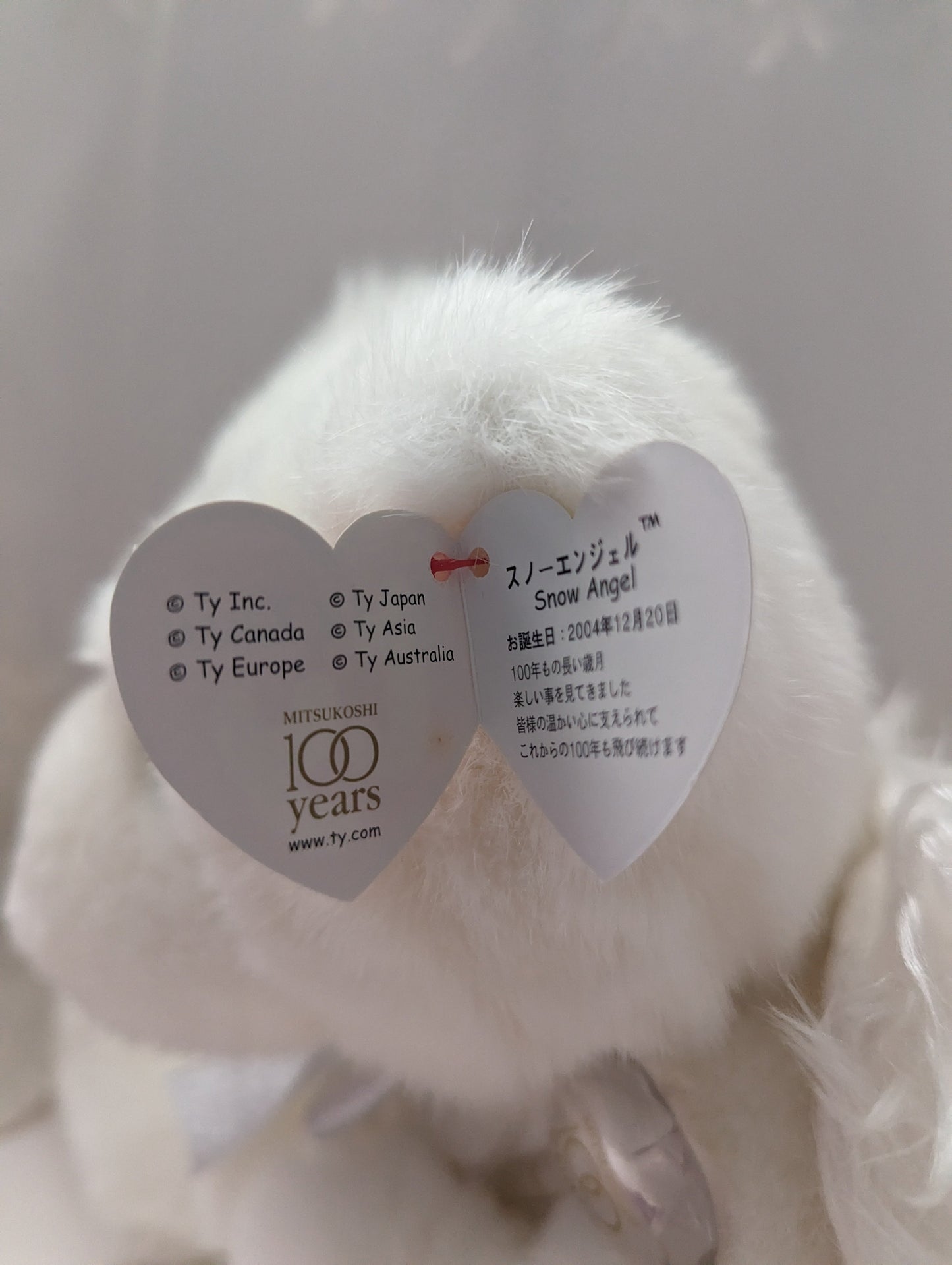 Ty Classic Collection - Snow Angel The White Angel Bear (Japanese exclusive) 12in - Near Mint Tag - Vintage Beanies Canada