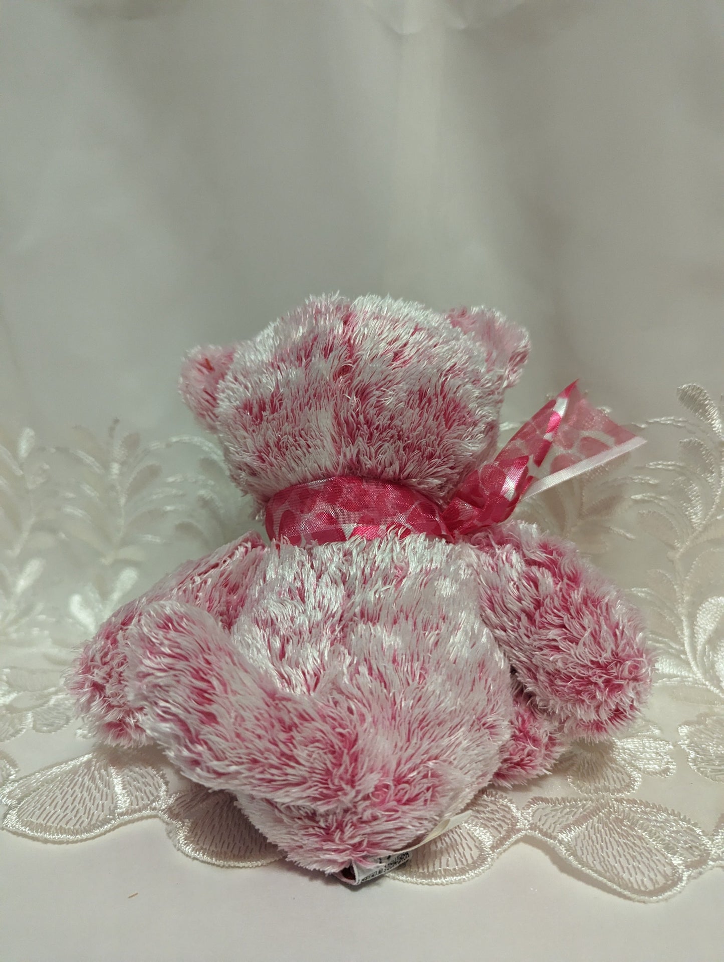 Ty Classics Collection - Meows the Adorable Pink Cat with Pink Bow (10 in) No Tag - Vintage Beanies Canada