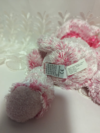 Ty Classics Collection - Meows the Adorable Pink Cat with Pink Bow (10 in) No Tag - Vintage Beanies Canada