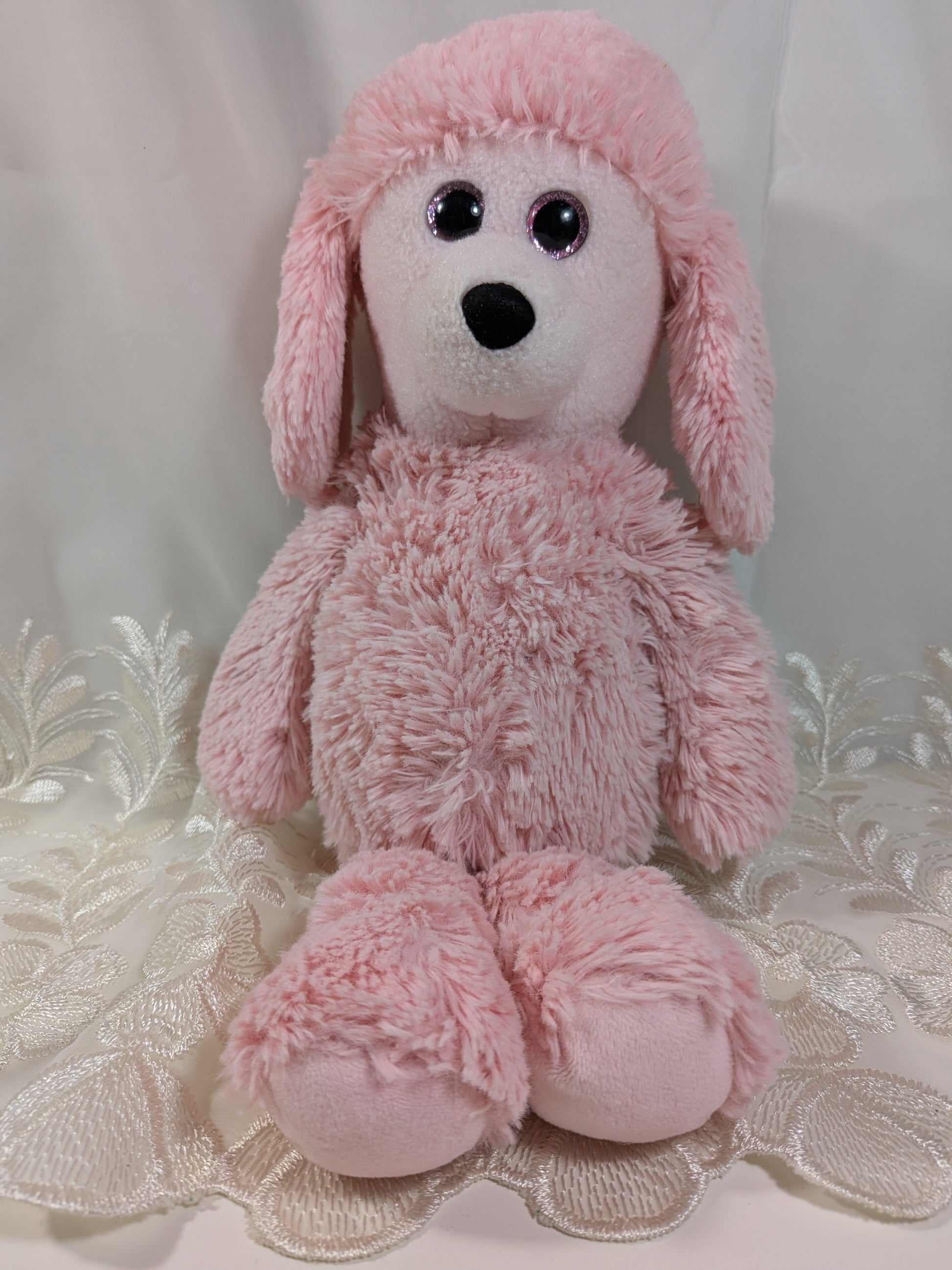 Ty Cuddlys Collection - Pricilla The Pink Poodle Dog (13in) *Rare* No Hang Tag - Vintage Beanies Canada