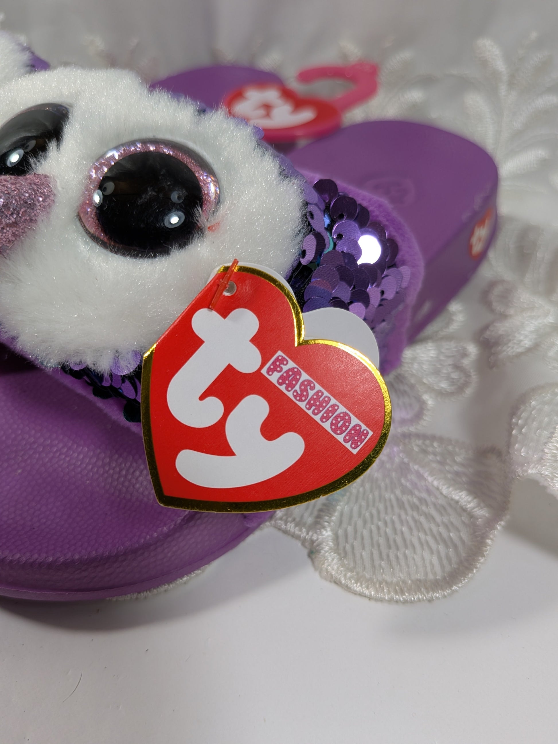 Ty Fashion - Moonlight the purple owl sandals (Size - Kids small 11 - 13) - Vintage Beanies Canada