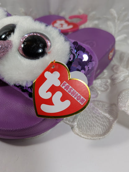 Ty Fashion - Moonlight the purple owl sandals (Size - Kids small 11 - 13) - Vintage Beanies Canada