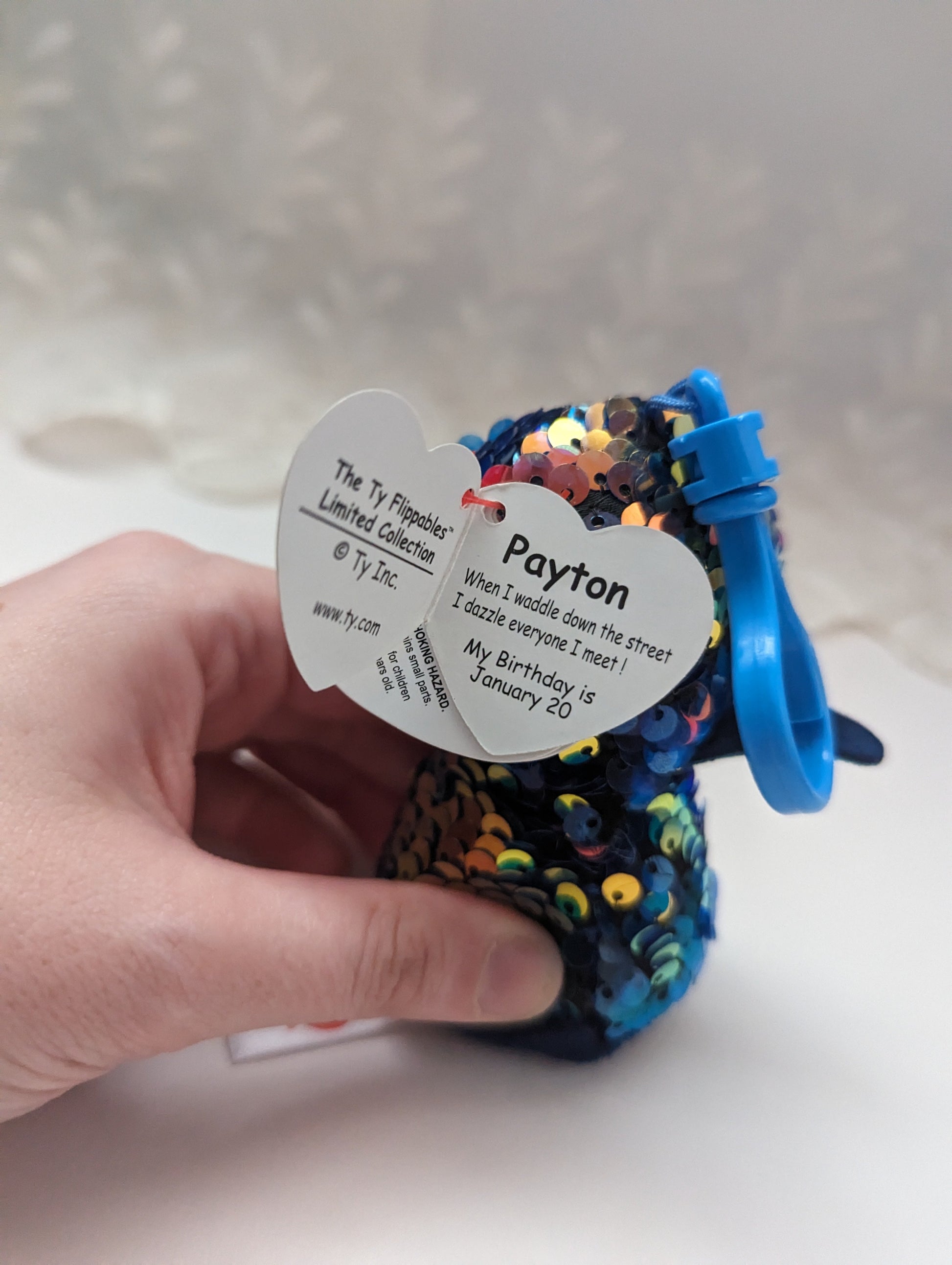 Ty Flippables - Payton The Penguin Clip (3.5IN) - Vintage Beanies Canada