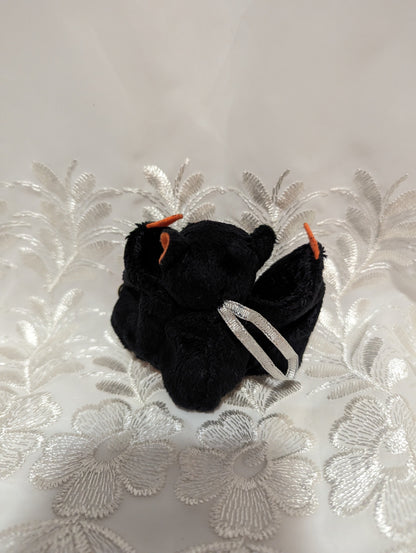 Ty Halloweenie Beanie - Bat-e The Black And Orange Halloween bat (3in) - Vintage Beanies Canada